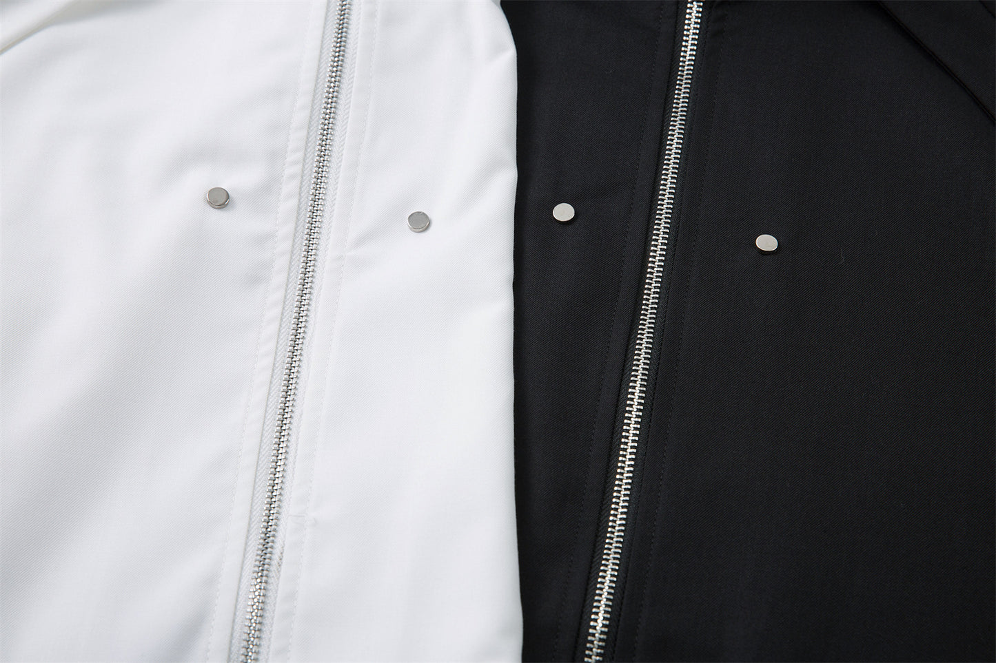 Stand Neck Zipper Structured Short Sleeve Shirt Jacket WN26873