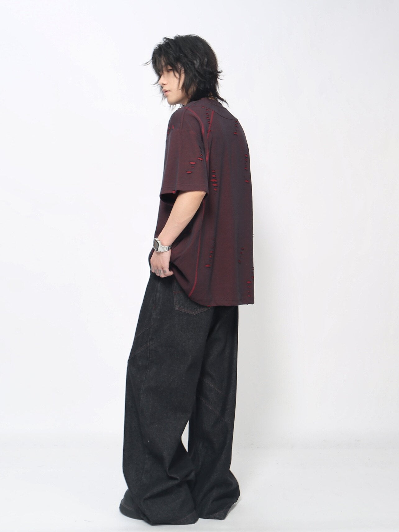 Oversize Damage Short Sleeve T-Shirt WN24429