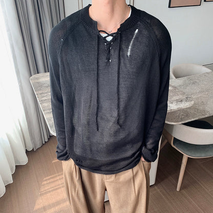 Lightweight Breathable Knit Sweater WN20471