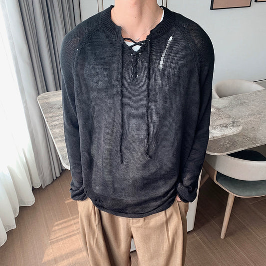 Lightweight Breathable Knit Sweater WN20471