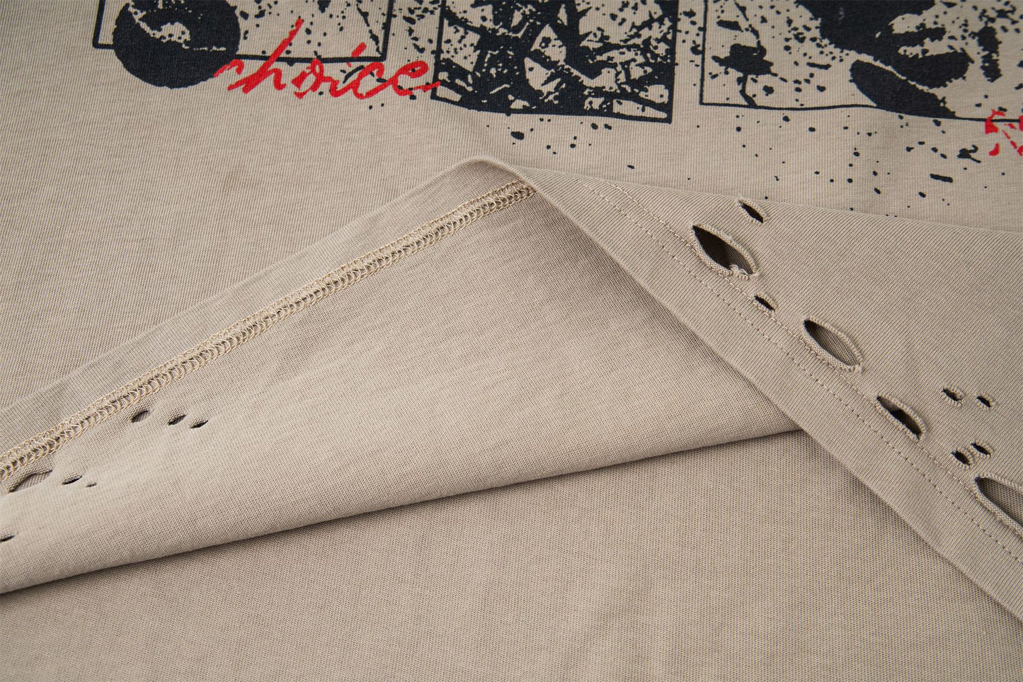 Fake Layered Camo Damage Print Long Sleeve T-Shirt WN25740