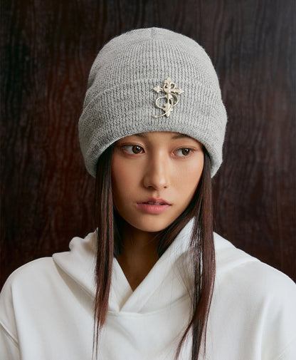 Star-Pattern Knit Beanie WN12028