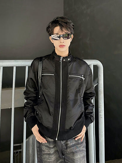 Stand Neck Lightweight Oversize Short Jacket WN27954
