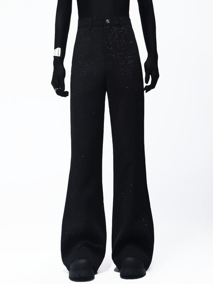 Studs Decor Tailored Jacket & Studs Flare Trousers Setup WN23720