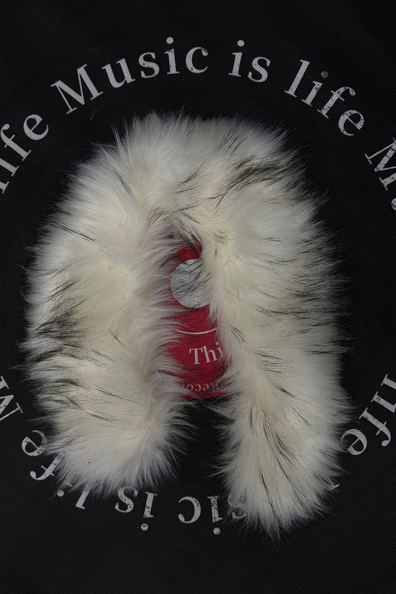 Snap Button Detachable Fake Fur Collar WN26719