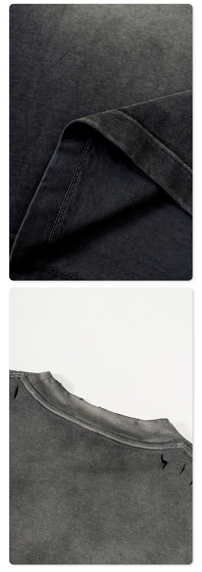 Washed Gradient Oversize Short Sleeve T-Shirt WN6070