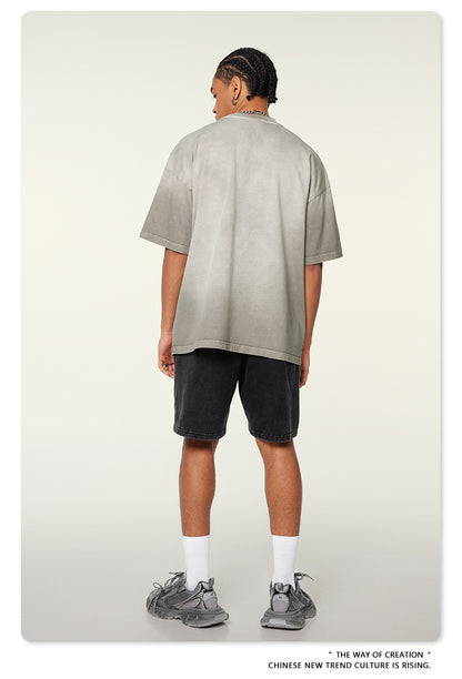 Washed Oversize Short-sleeve T-shirt WN6453