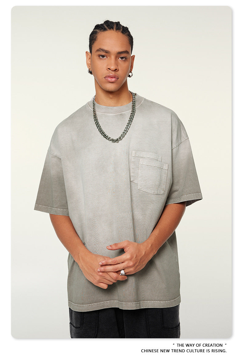 Washed Oversize Short-sleeve T-shirt WN6453