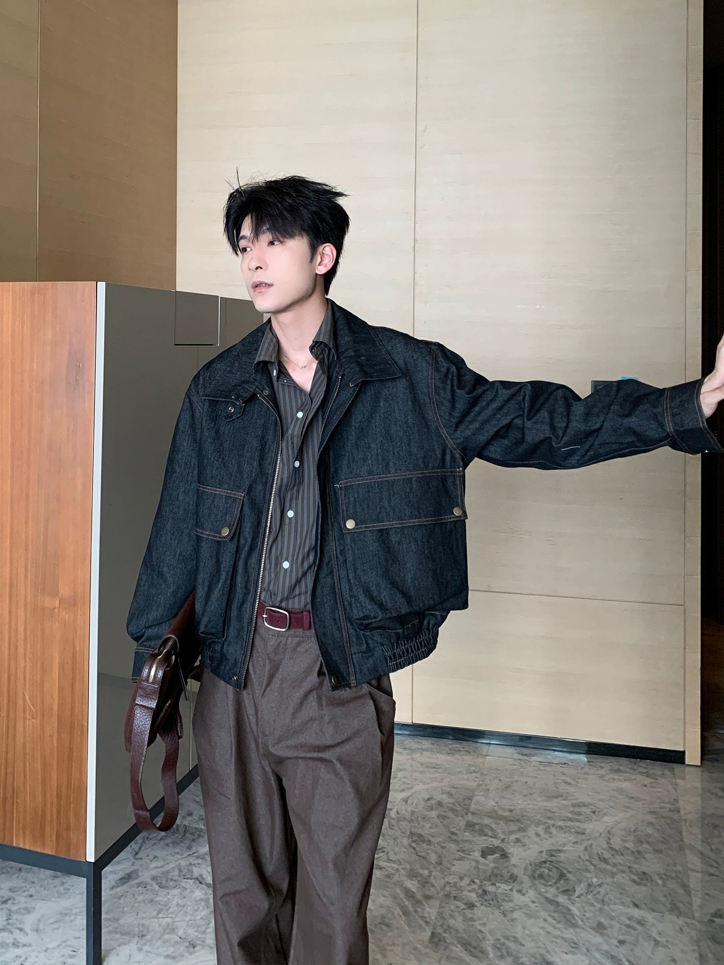 Zipper Denim Jacket WN20477