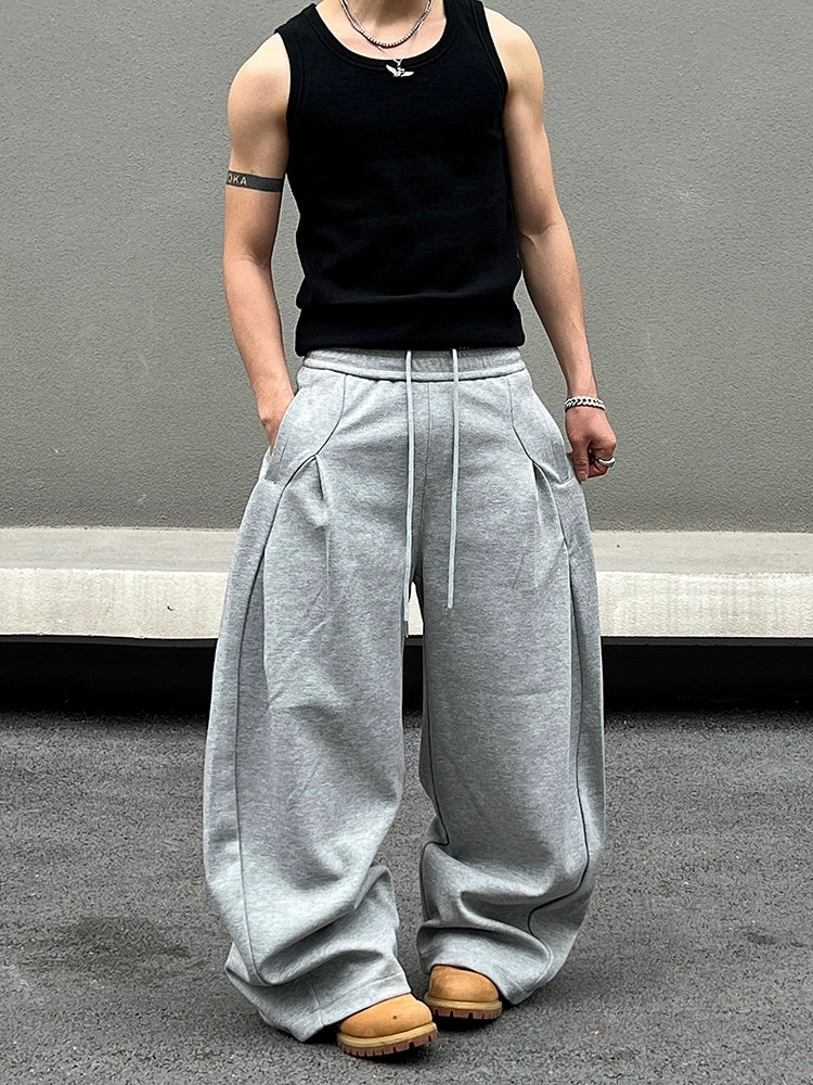 Drawstring Design Sporty Sweatpants WN19419