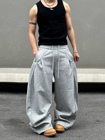 Drawstring Design Sporty Sweatpants WN19419