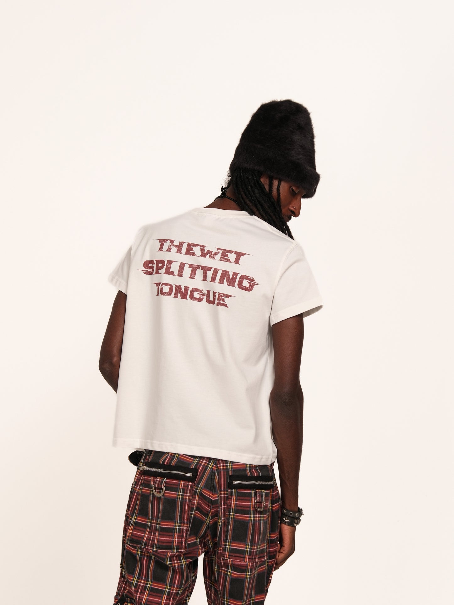 Lip Crack Letter Short Sleeve T-Shirt WN26656
