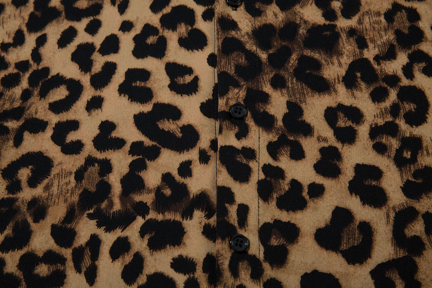 Oversize Leopard Print Short Sleeve Shirt WN13108