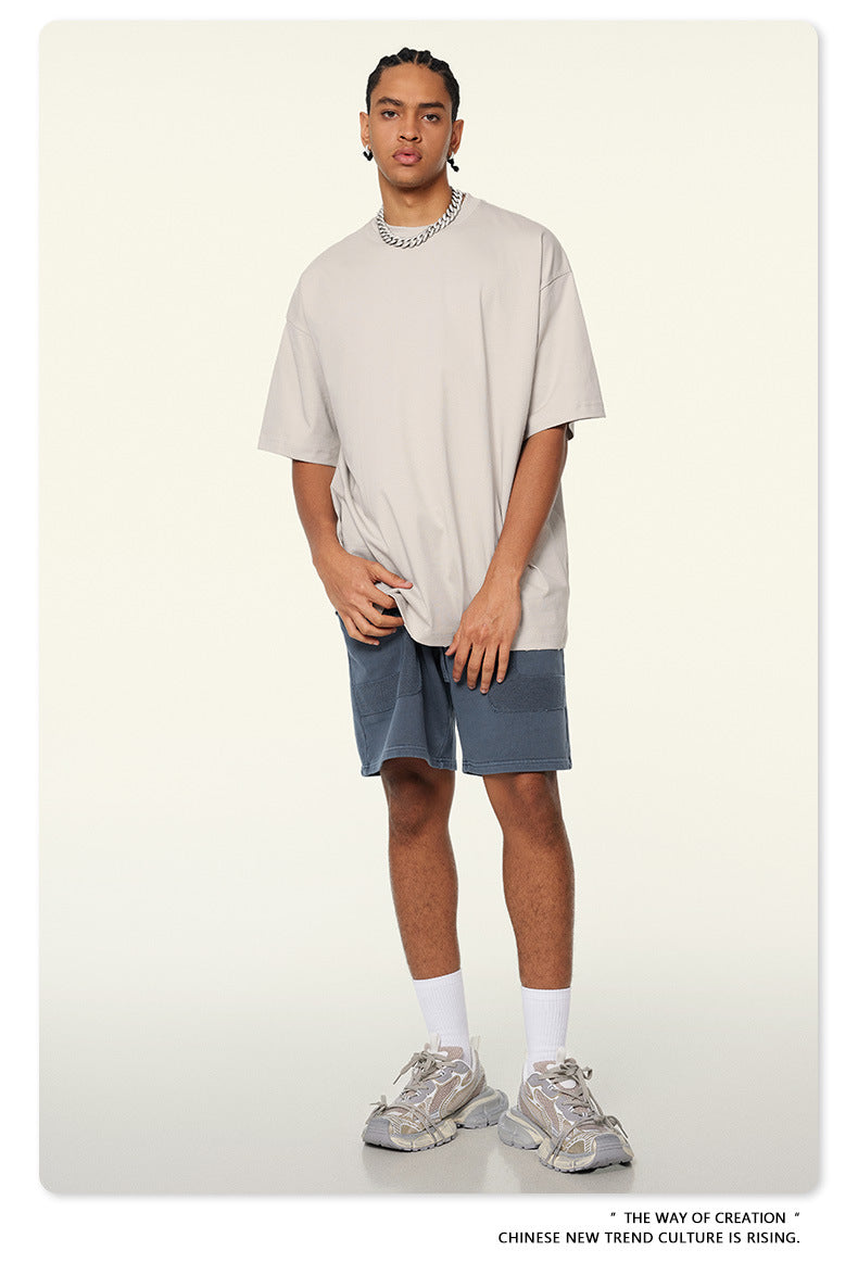 Washed Heavyweight Short Sleeve T-Shirt & Short Sweatpants Setup WN6167