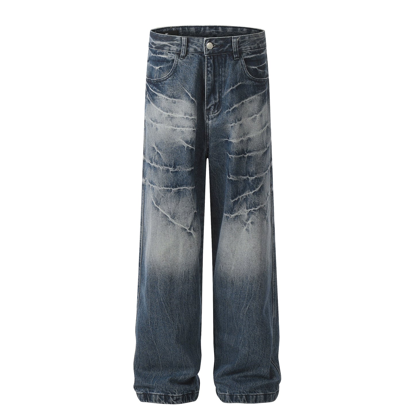 Washed Wide Leg Denim Jeans WN9412