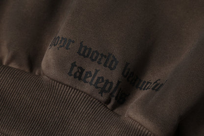 Washed Dirty Dye Zipper Hoodie WN23067