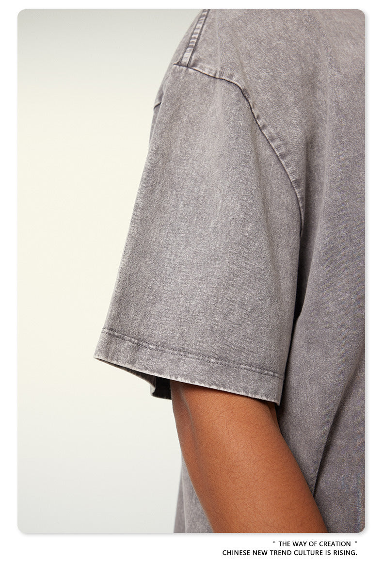 Washed Heavyweight Oversize Short Sleeve T-Shirt WN6078