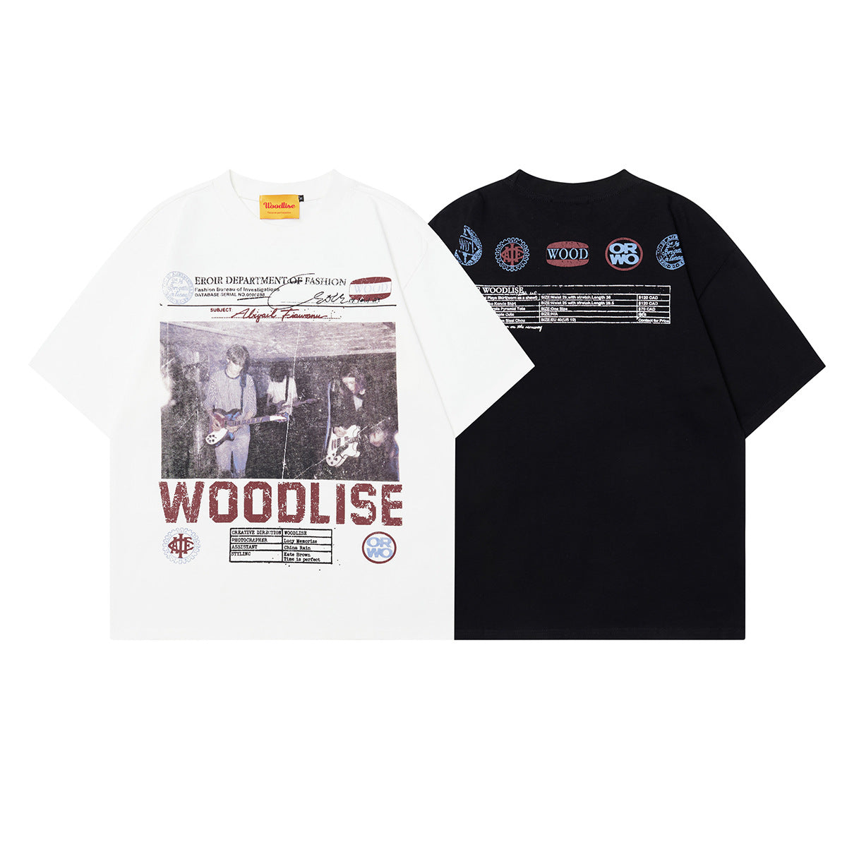 Band Print Oversize Short Sleeve T-Shirt WN26073