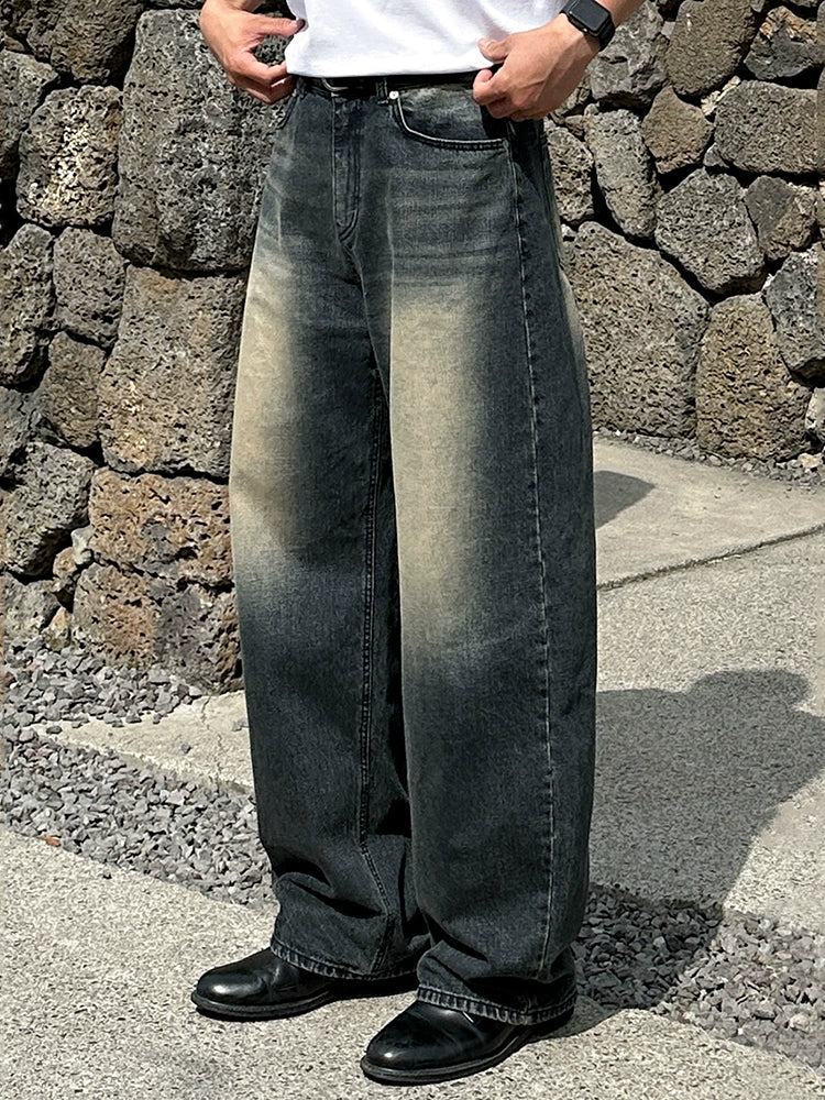 Damage Wide Leg Denim Jeans WN20281