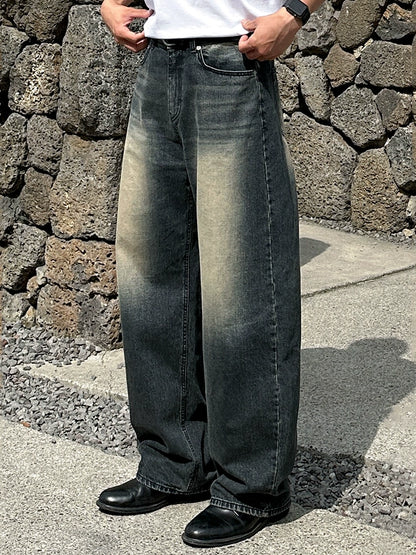 Damage Wide Leg Denim Jeans WN20281