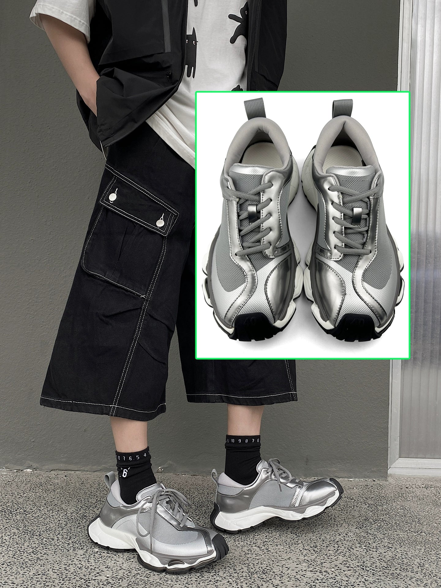 Mesh Thick Sole Sporty Sneakers WN21251