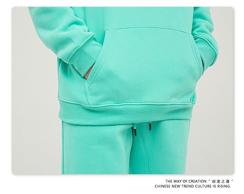 Fleece Lining Oversize Hoodie & Fleece Lining Sweatpants Setup WN9931-K