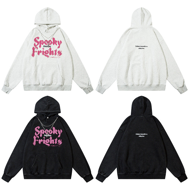 Letter Print Pullover Hoodie WN11208