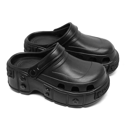 Metal Studded Chunky Sole Clog Sandals WN20793