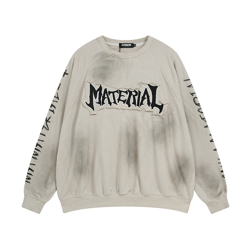 Dirty Washed Logo Print Sweatshirt WN25789