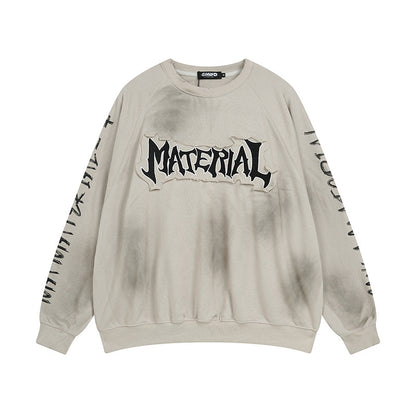 Dirty Washed Logo Print Sweatshirt WN25789