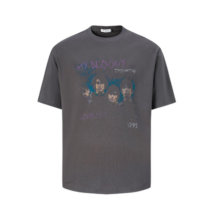 Abstract Graphic Print Oversize Short Sleeve T-Shirt WN25859