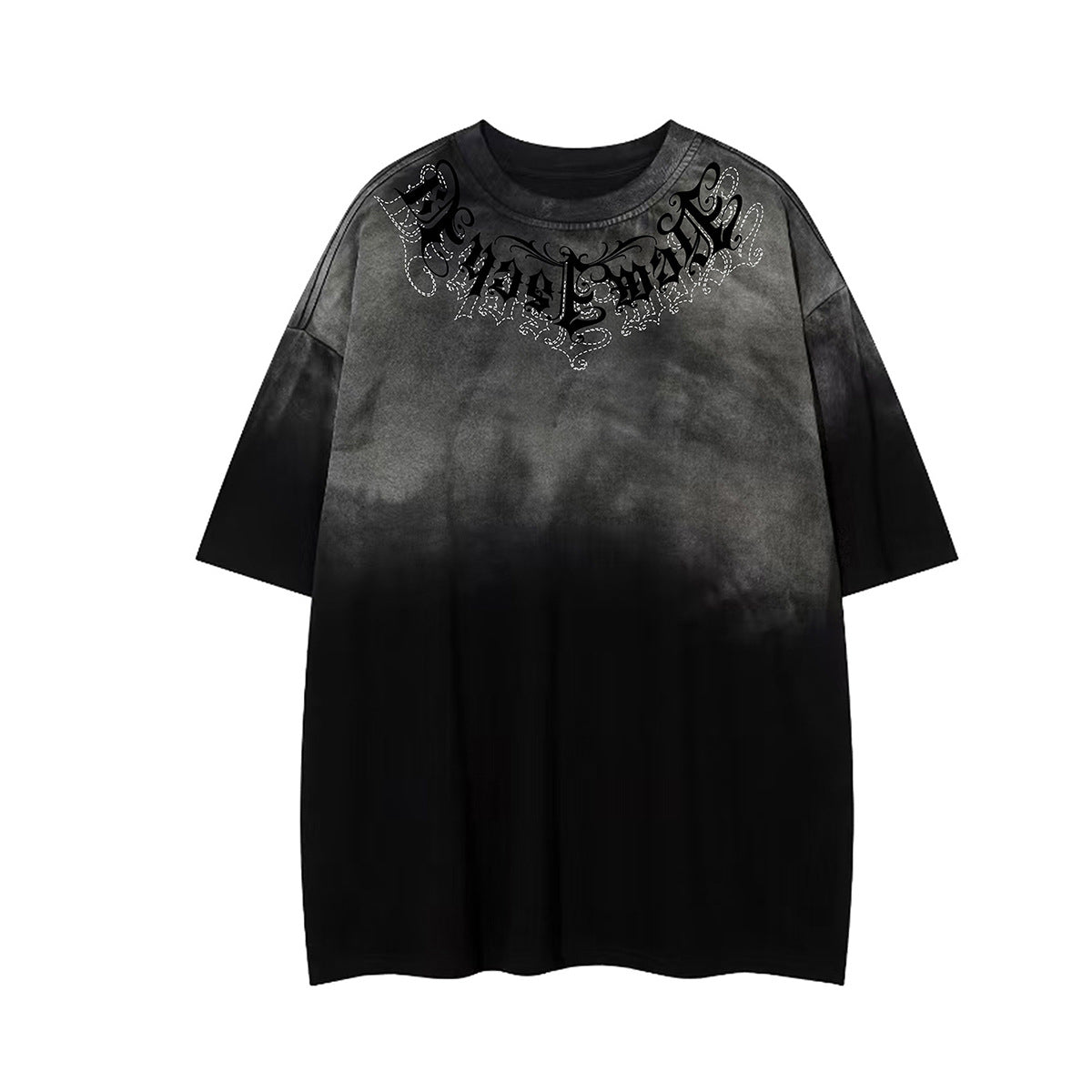 Gradient Rhinestone Logo Print Short Sleeve T-Shirt WN25802