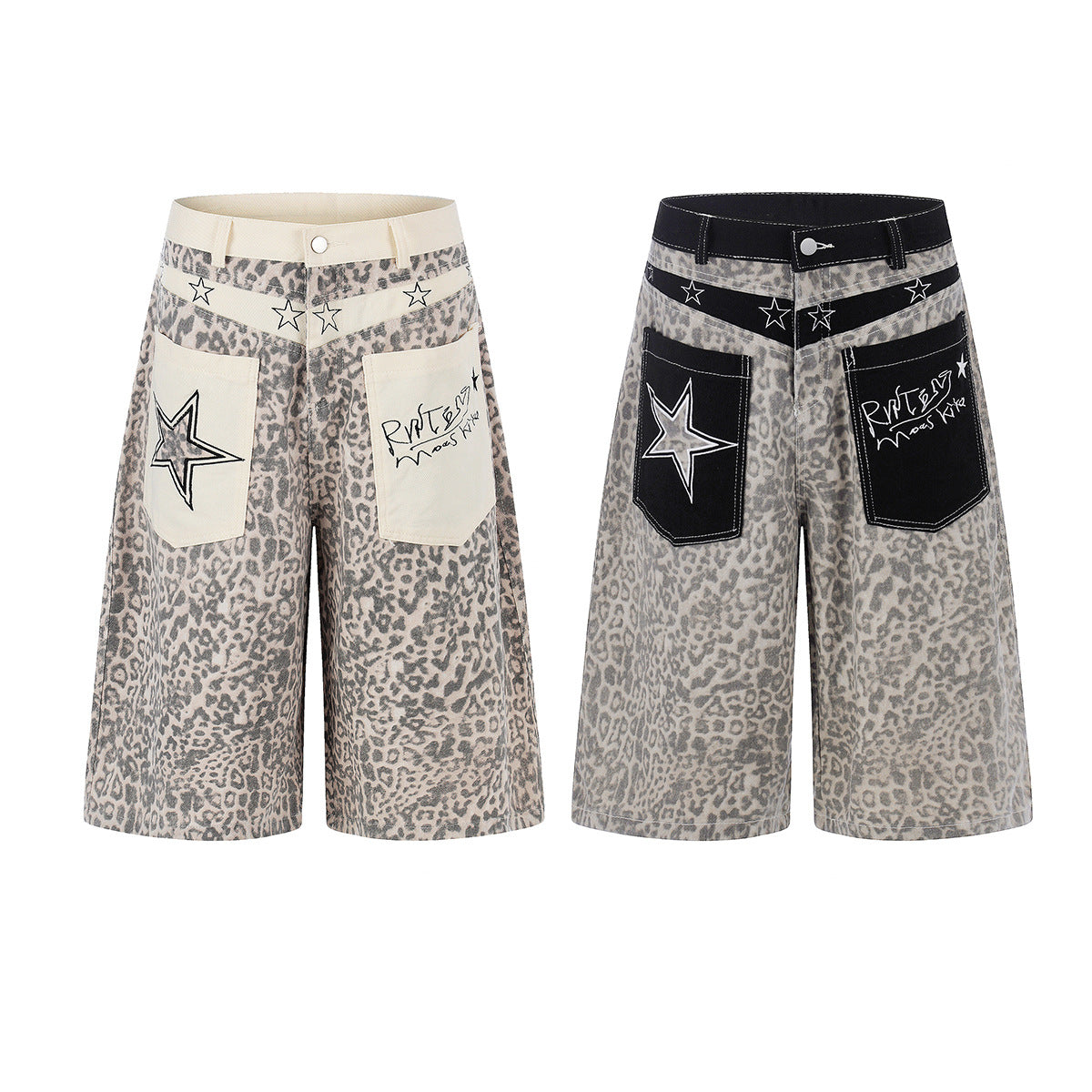 Leopard Star Pocket Half Pants WN25521