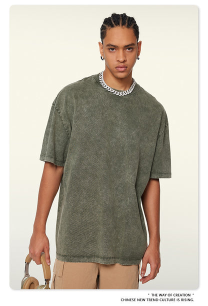 Washed Heavyweight Oversize Short Sleeve T-Shirt WN6078