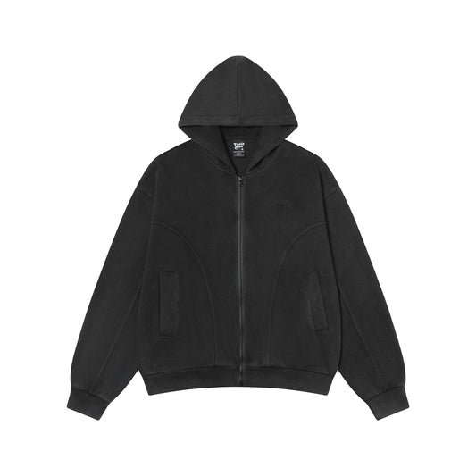 Washed Zipper Hoodie WN12734