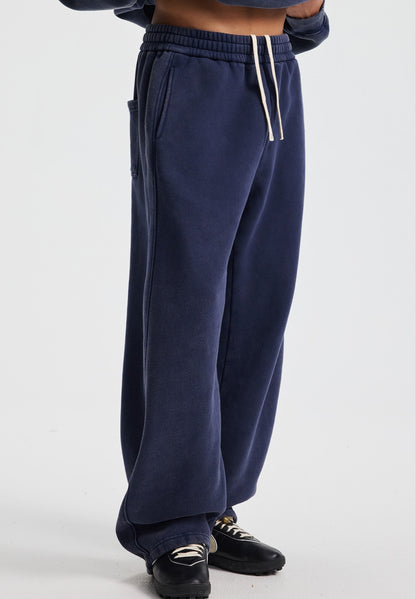 Fleece Lining Zip-Up Wax Dye Sweatpants WN23111-K
