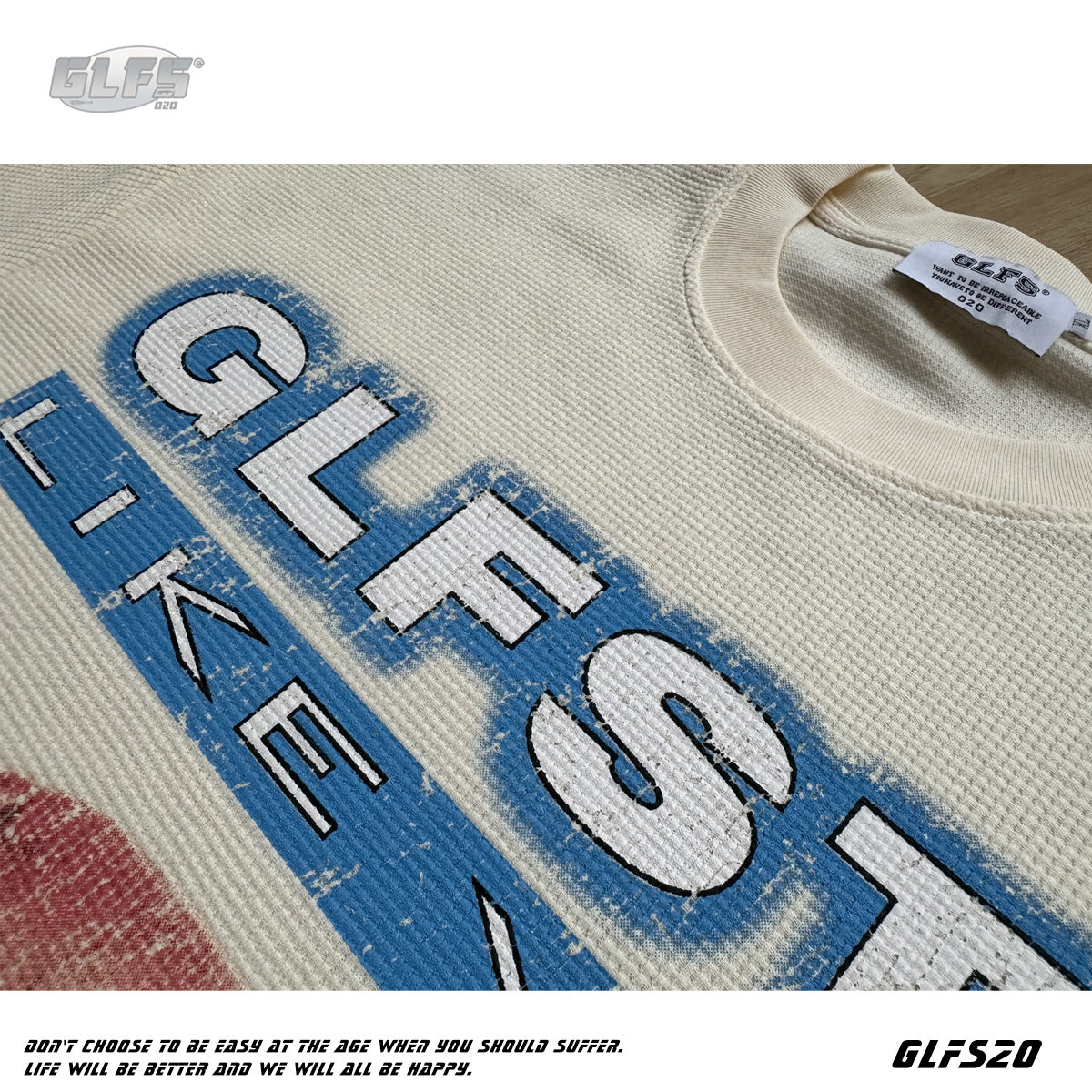 Heavyweight Waffle Eye Graphic Short Sleeve T-Shirt WN26493