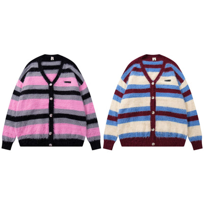 Oversize Striped Knit Cardigan WN11400