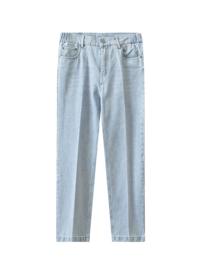 Washed Straight Denim Jeans WN21262