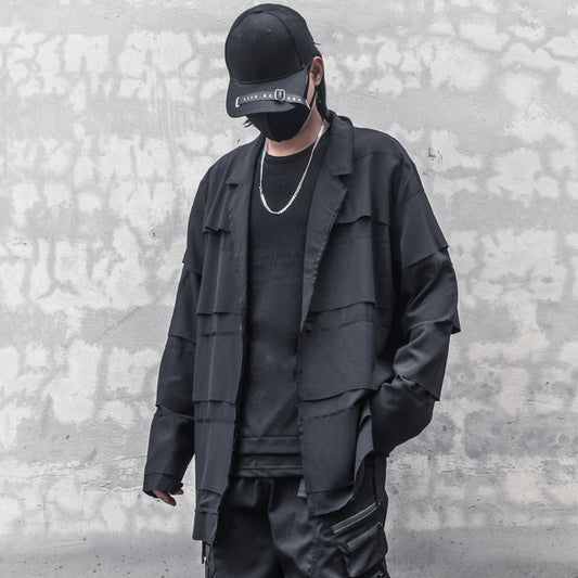 Deconstruct Mix Graphic Oversize Tailored Jacket WN22471