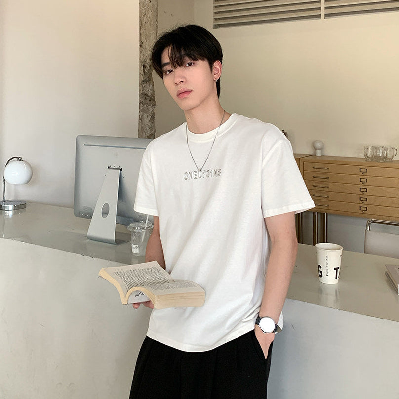 Letter Print Short Sleeve T-Shirt WN24939