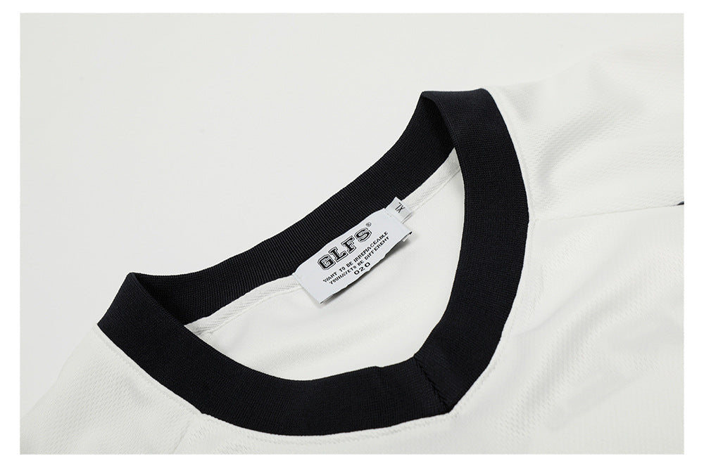 Sporty V-Neck Long Sleeve T-Shirt WN26475