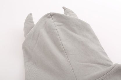 Letter Embroidery Washed Zipper Hoodie WN10984