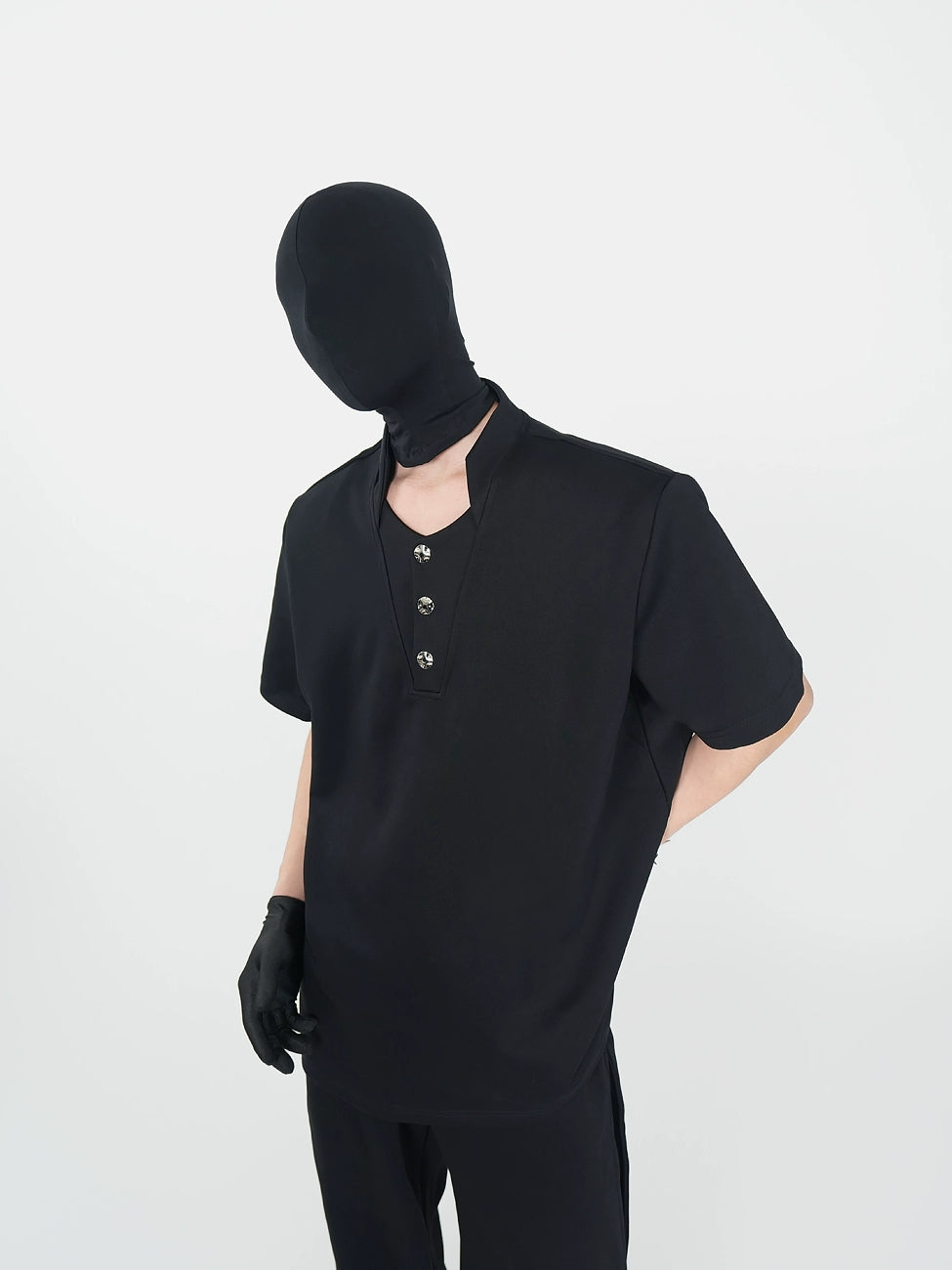 Stand-Neck Short Sleeve T-Shirt WN17305