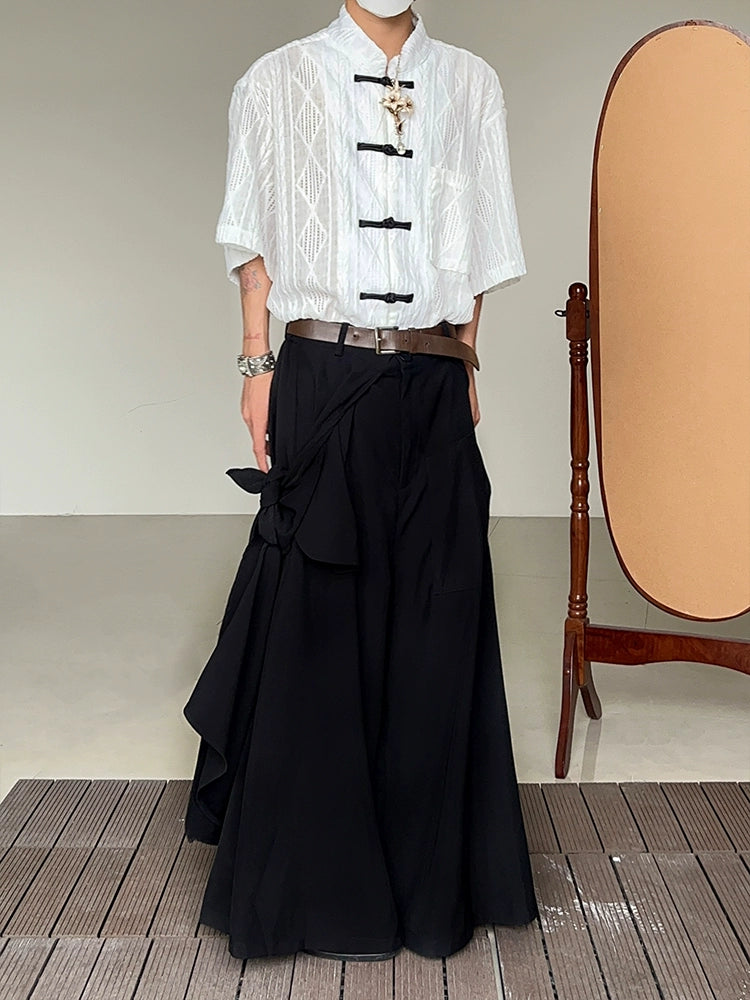 Irregular Patchwork Wide Leg Trousers WN20024