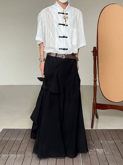 Irregular Patchwork Wide Leg Trousers WN20024