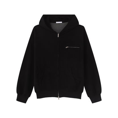 Zipper Hoodie & Pleats Wide Leg Sweatpants Setup WN25004