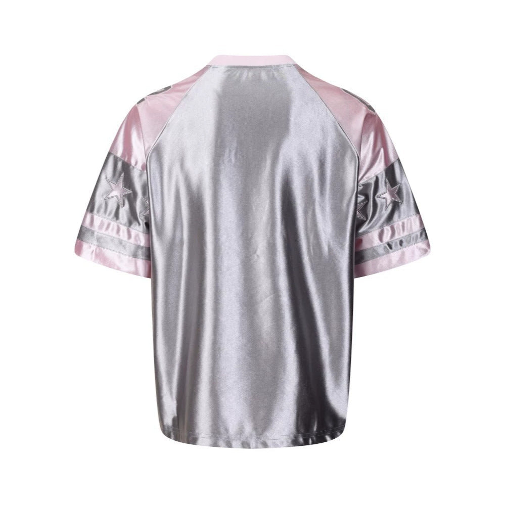 Number Graphic Raglan Short Sleeve Shirt WN28091