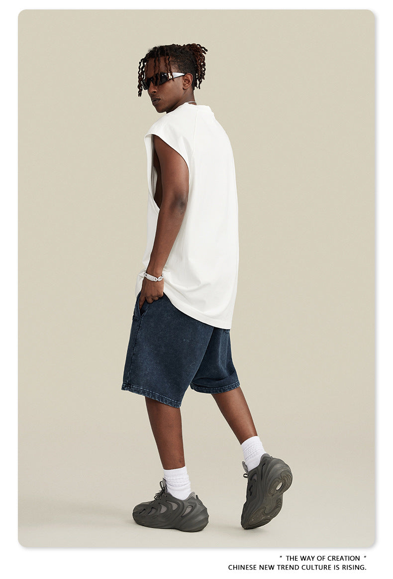 Washed Oversize Tank Top T-shirt WN6447