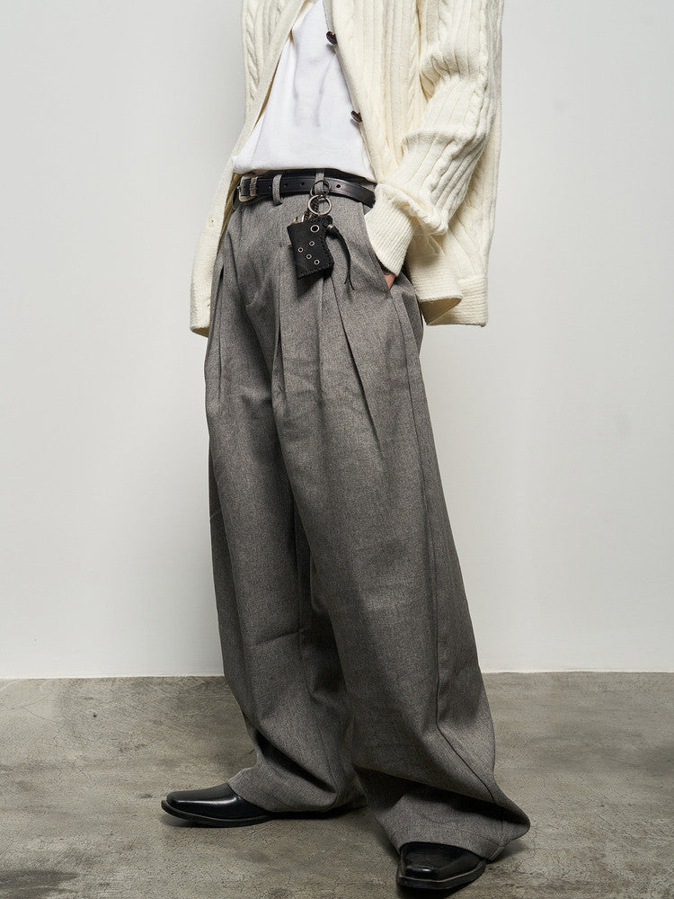 Pleated Draped Barrel Trousers WN22942